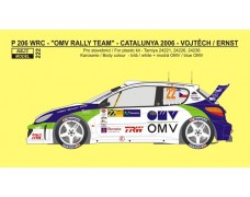 Decal – Peugeot 206 WRC „OMV“ Rally Catalunya 2006 - Vojtěch